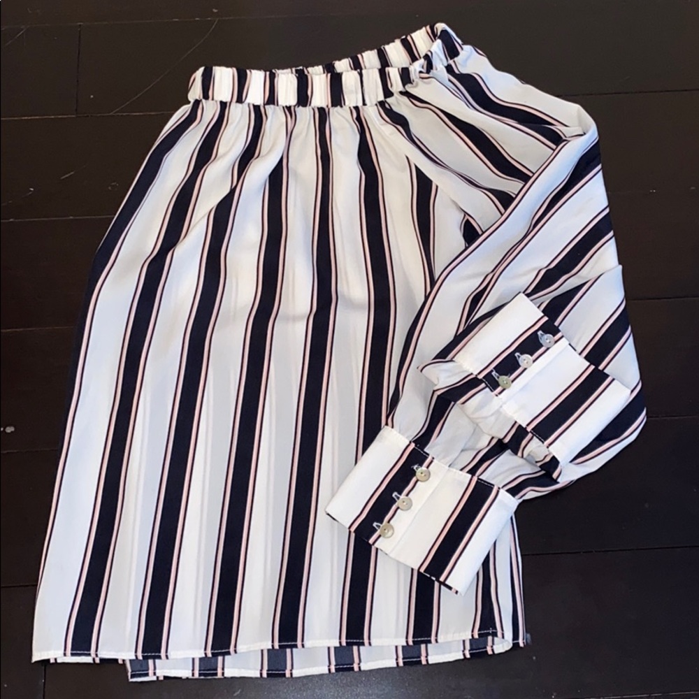 Off the shoulder dress shirt